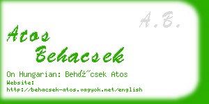 atos behacsek business card